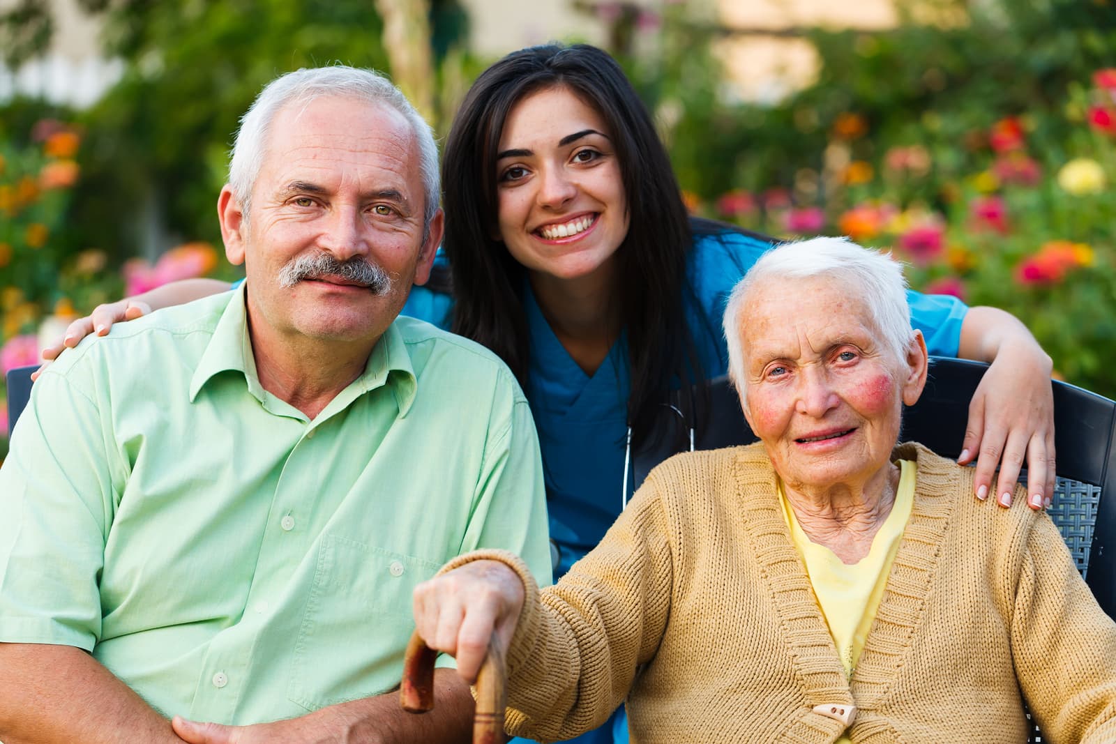 Caregiver assisting senior in Delaware County