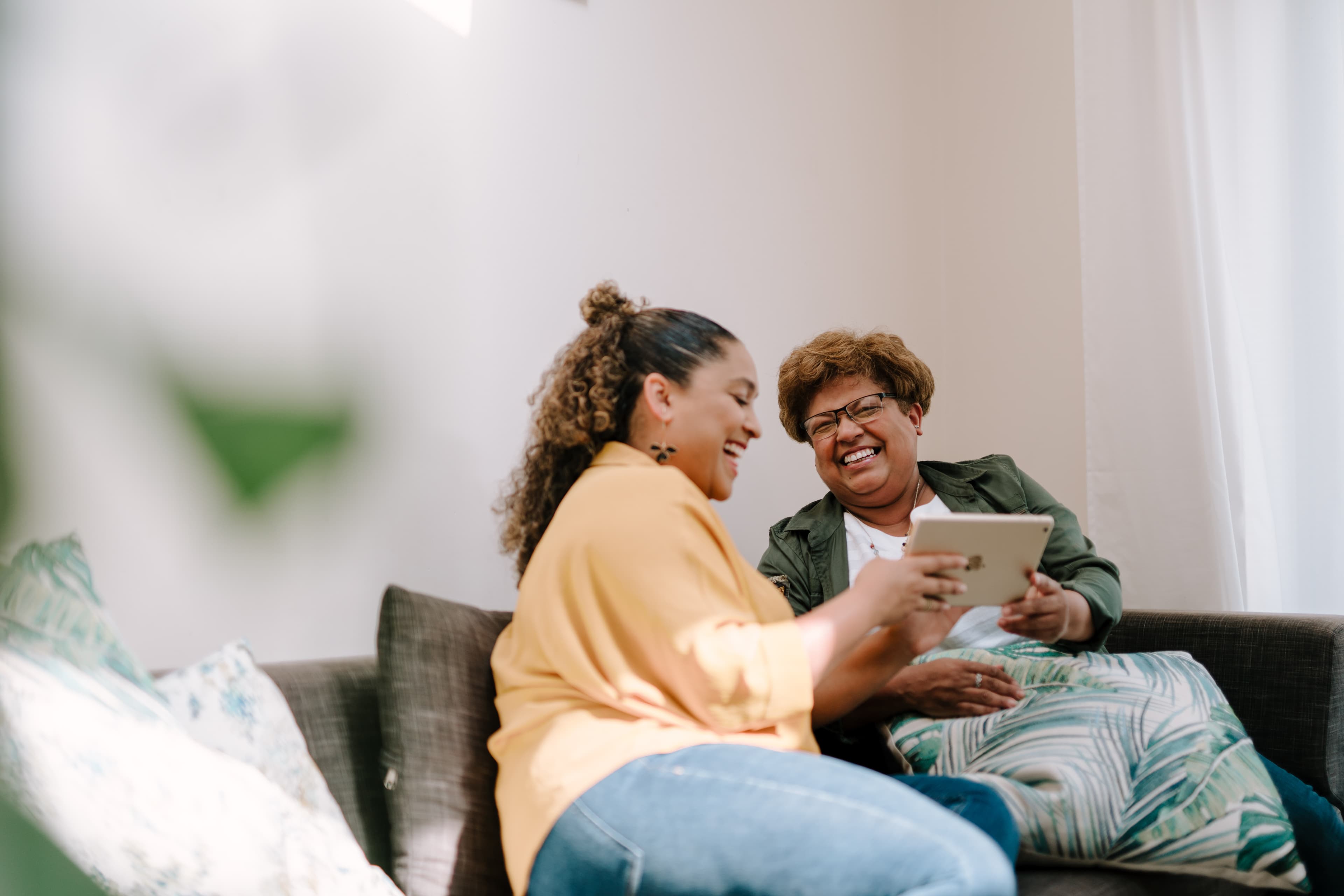 Caregiver assisting senior in Bucks County