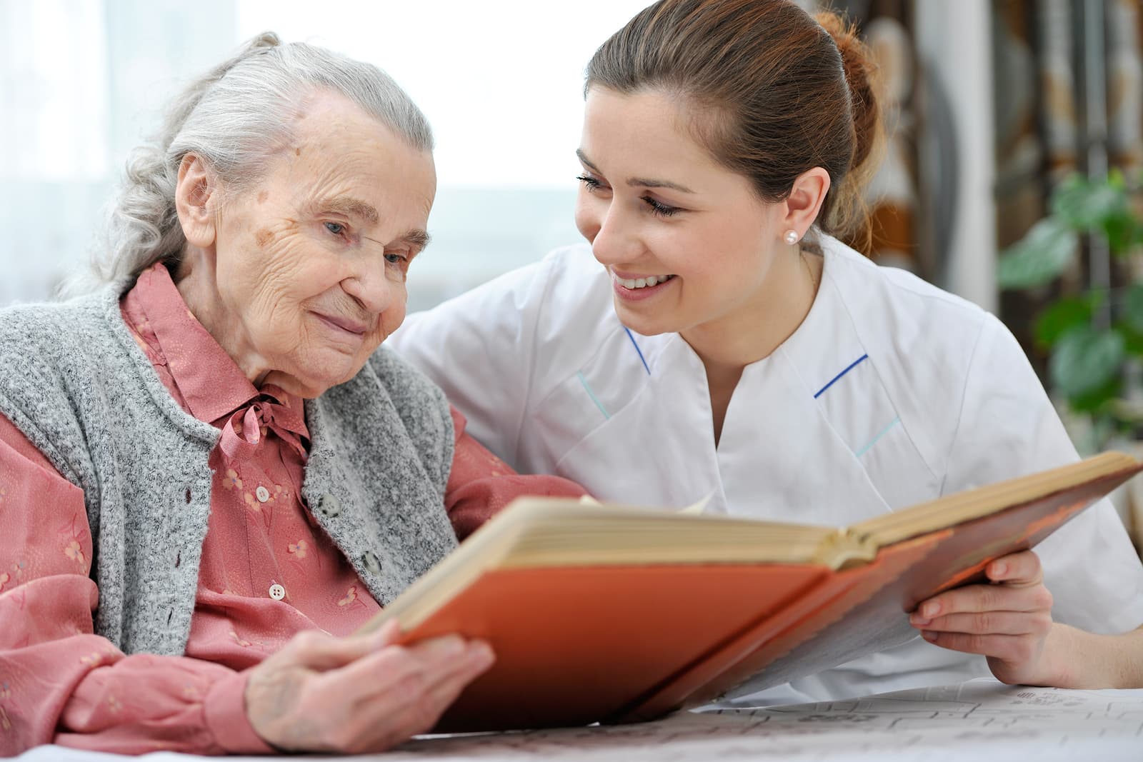 Caregiver assisting senior in Chester County
